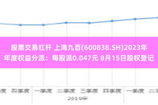 股票交易杠杆 上海九百(600838.SH)2023年年度权益分派：每股派0.047元 8月15日股权登记